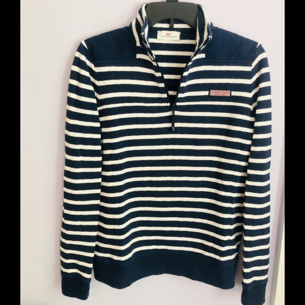 Vineyard Vines Navy Quarter-Zip Sweatshirt